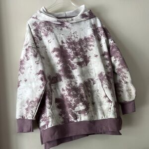 Just be one X purple and gray tie-dyed hoodie